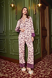 3103 LARİSSA ÖNDEN DÜĞMELİ  KELEBEK DES. PİJ. TK. MOR