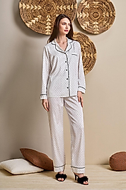 2114 ELENA ÖNDEN DÜĞMELİ PUANLI PİJ. TK. EKRU