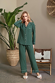 1118 ÖNDEN DÜĞMELİ PİJ. TAK. YEŞİL