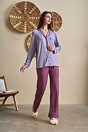 1100 ÖNDEN DÜĞMELİ PİJ. TAK. LİLA