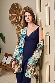 1104 ÜÇLÜ PİJAMA TAK. LACİVERT