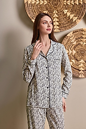 1125 DARİA ÖNDEN DÜĞMELİ DESENLİ PİJ. TK