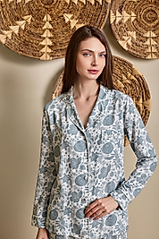 1137 DARİA ÖNDEN DÜĞMELİ DESENLİ PİJ. TK