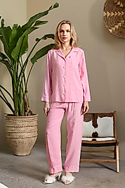 1118 ÖNDEN DÜĞMELİ PİJ. TAK. PEMBE