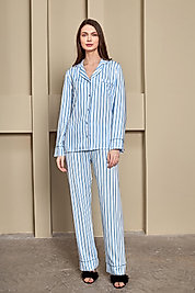 1145 DARİA ÖNDEN DÜĞMELİ ÇİFT ÇİZGİLİ PİJ. TK