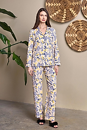 1136 DARİA ÖNDEN DÜĞMELİ ÇİÇEK DESENLİ PİJ. TK