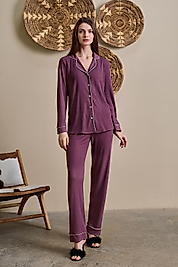 1101 ÖNDEN DÜĞMELİ PİJ. TAK. MOR