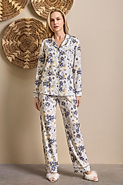 1129 DARİA ÖNDEN DÜĞMELİ PAPATYA DESENLİ PİJ. TK