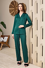 5100 CARAMEL ÖNDEN DÜĞMELİ BİYELİ PİJ. TK. YEŞİL